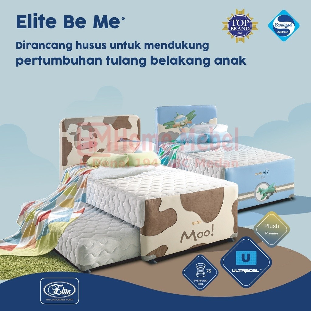 PROMO TERMURAH Bed Sorong Elite Springbed Bed Dorong Bee Mee Moo/Sky Elite Uk. 200 x 120 - HOMEMEBEL