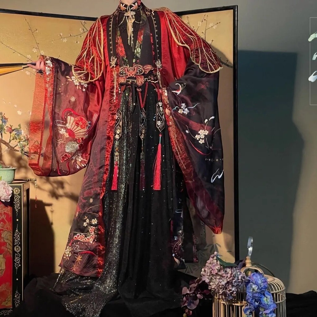 Chinese TV Series TGCF Tian Guan Ci Fu Xie Lian Hua Cheng Cosplay Costume Hua Cheng  Cos Dress Hanfu