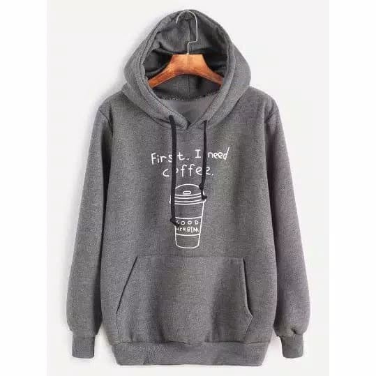 Hoodie Pria Kekinian Outfit Fashion Cowok Casual Coffee Murah Premium