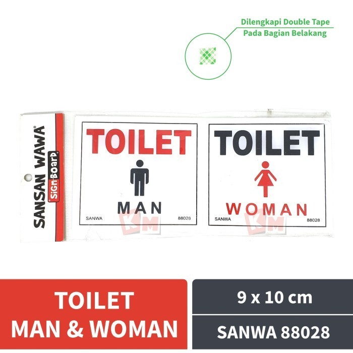 

Sign Board Acrylic Toilet Man Woman Sansan Wawa SANWA 88028