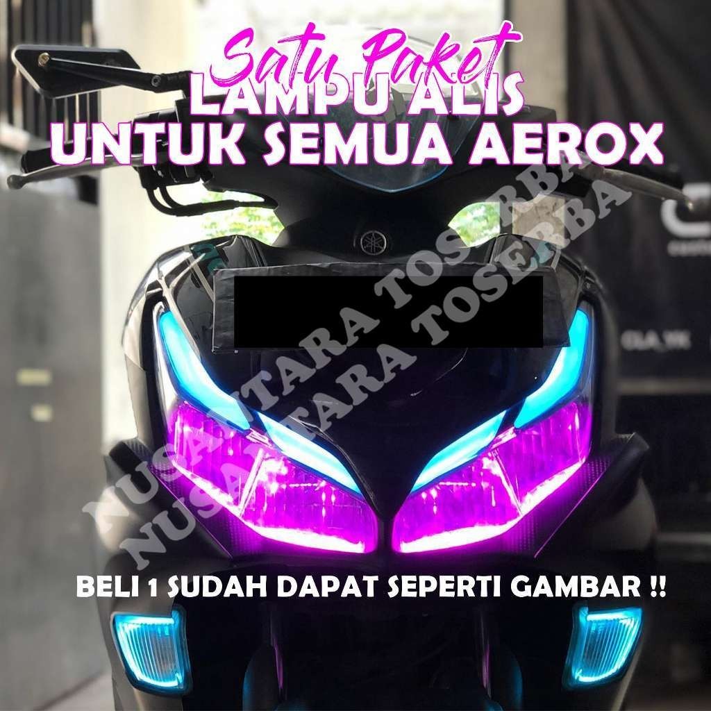 lampu alis aerox gratis alis sein dan devil / paketan lampu alis aerox / lampu variasi aerox