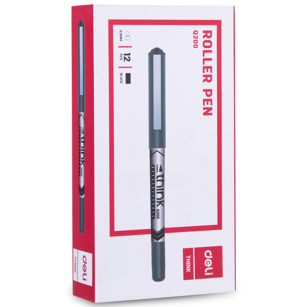 

Pulpen Roller Pen Deli Think Hitam Satuan 0.5mm - EQ20020