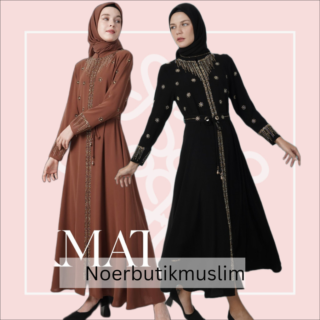 Banting Harga - Hikmat Fashion Original A3099 Abaya Hikmat  noerbutikmuslim  Gamis turki Gamis turke