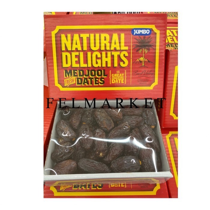 

Kurma Medjool Natural Delights Dates / Kurma Medjool Jumbo Usa 1 Kg