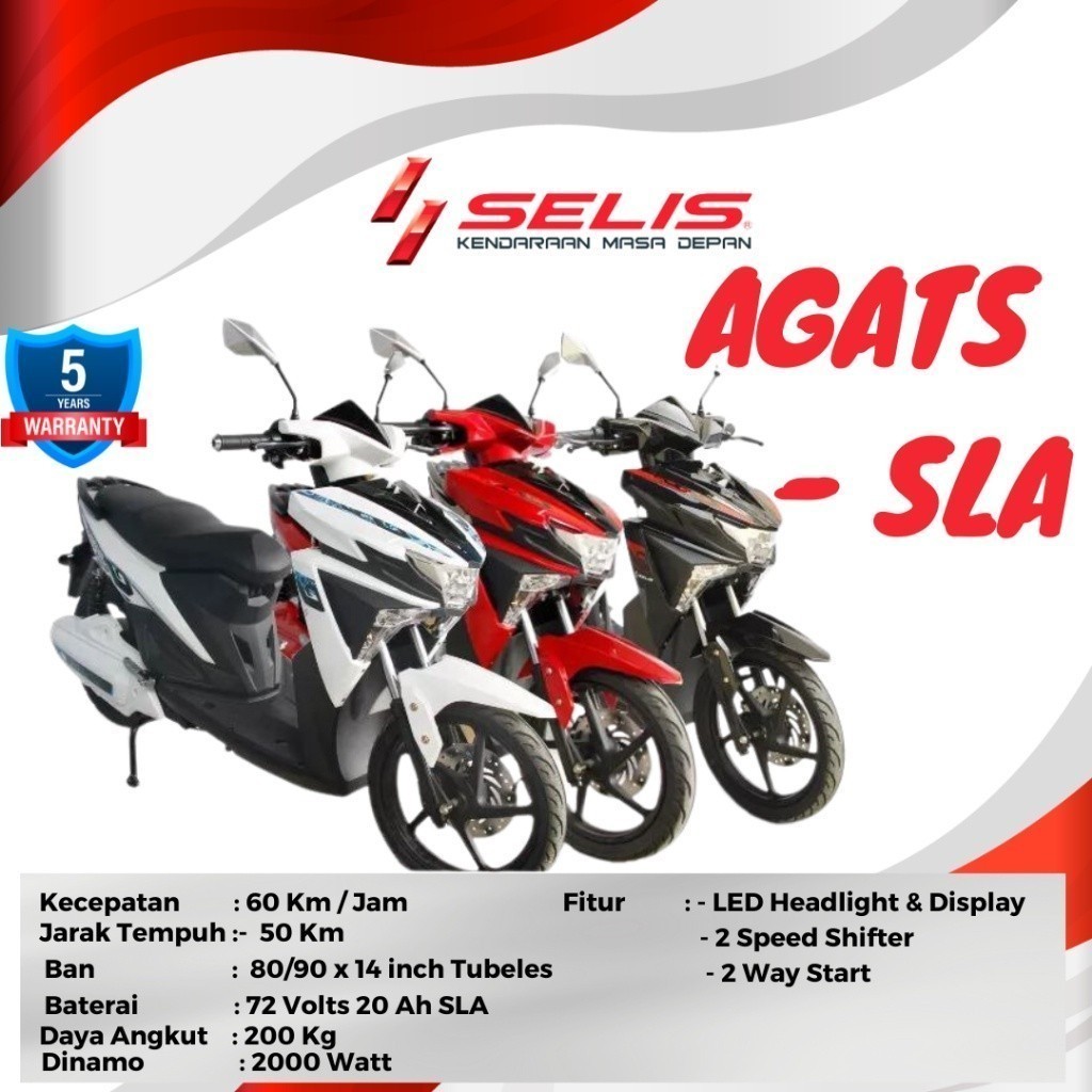 Selis - Agats Baterai SLA Sepeda Motor Listrik Motor Listrik Dewasa Kendaraan Listrik - Off The Road