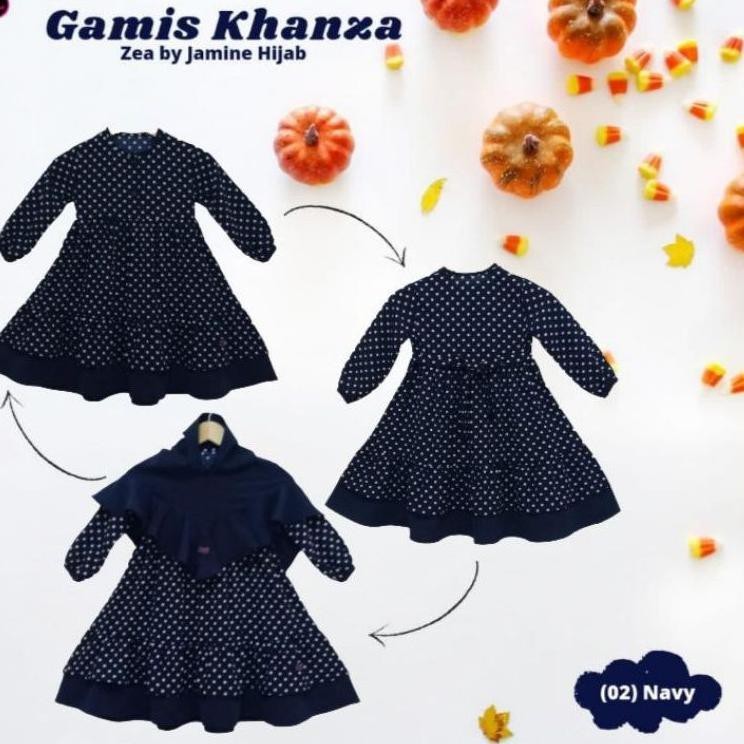 Gamis Anak Polkadot usia 1-8th "Khanza Series (KODE 0062)