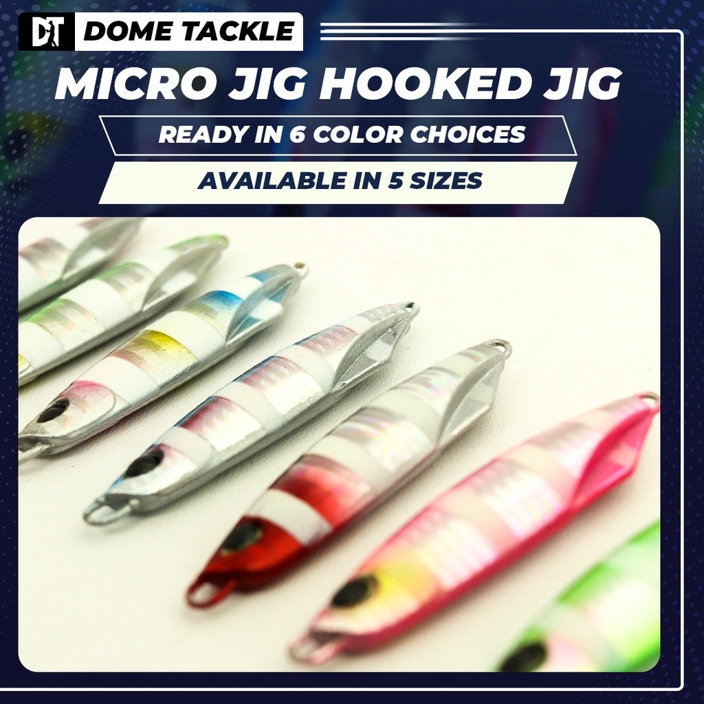 HOOKED JIG GLOW IN THE DARK METAL JIG MICRO JIG UMPAN PANCING PREMIUM JIGGING 10 15 20 30 40 GRAM | 