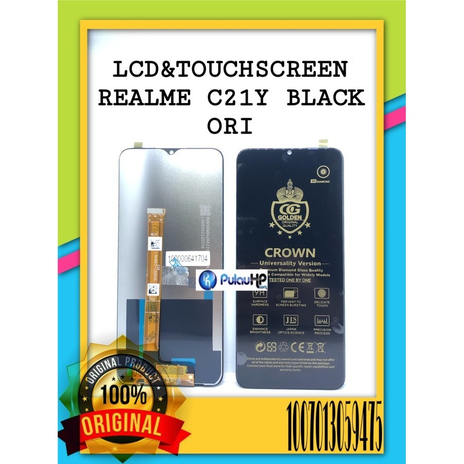 LCD TOUCHSCREEN REALME C21Y BLACK ORI - ori
