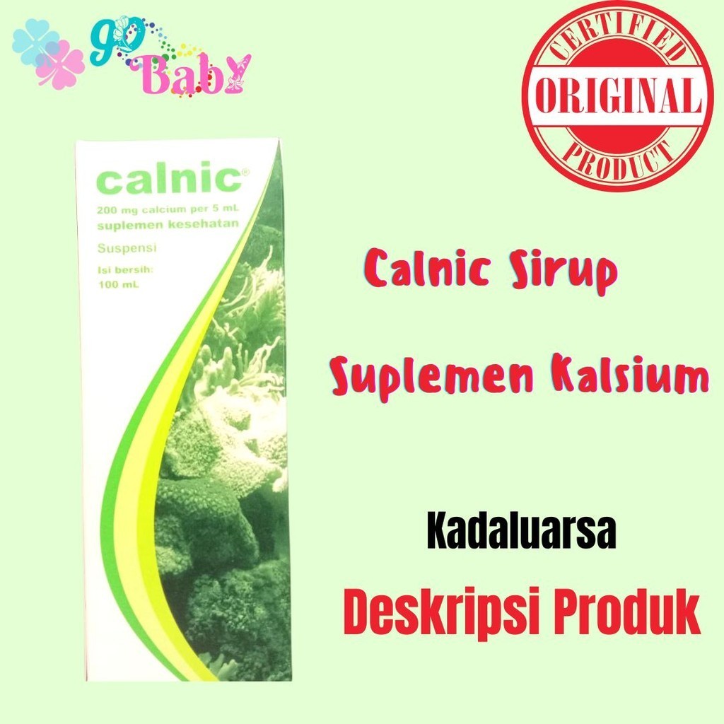Calnic Plus Sirup 100ml - Suplemen Kalsium dan Vitamin D Sirup Anak