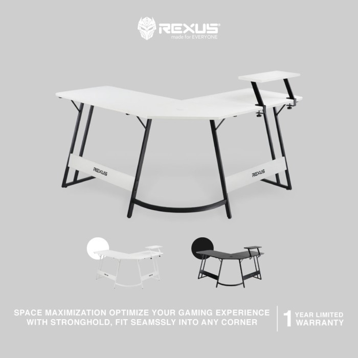 Rexus Stronghold RXD230 / RXD-230 Corner Gaming Desk L Shape Meja