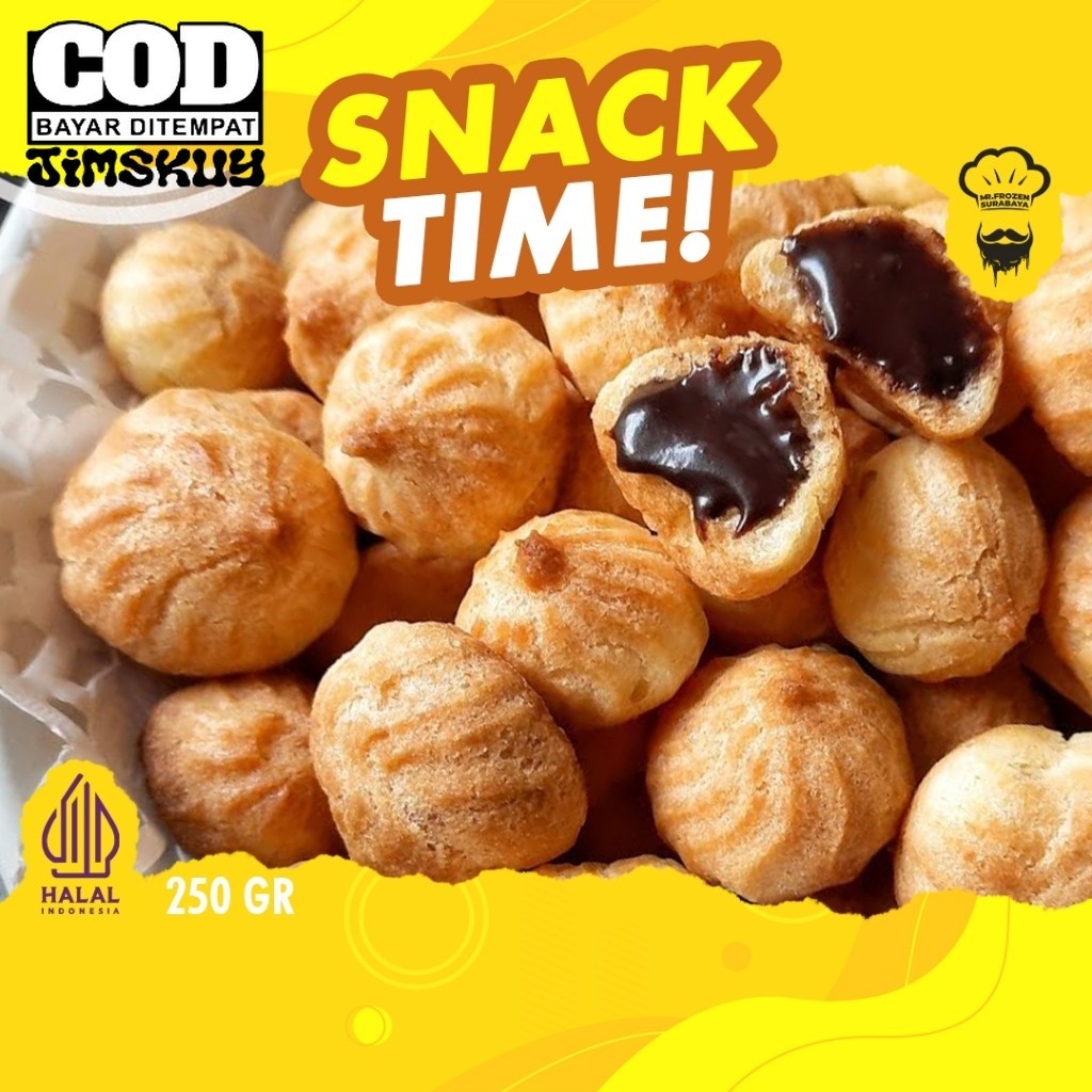 

[250gr] Soes Kering Coklat / Cokelat / Kue Sus Kering Isi Coklat Kiloan Gram