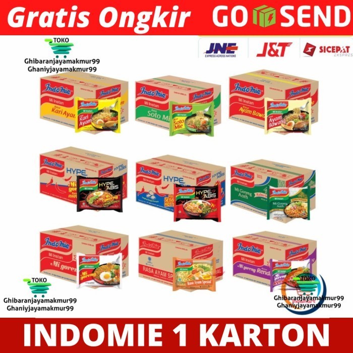 

Indomie goreng kuah 1 dus bisa mix campur rasa ada soto rendang ayam bawang kari kaldu special aceh geprek seblak kriuk