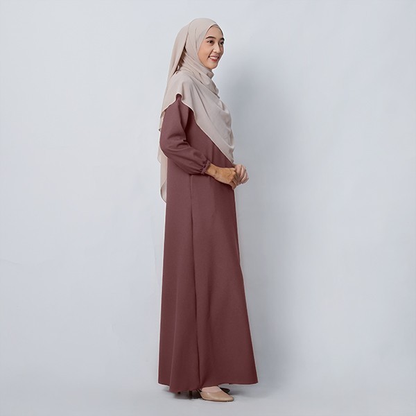 TUBITA -Alea Dress Gamis Abaya  Rose Taupe - Rose Taupe, XXL