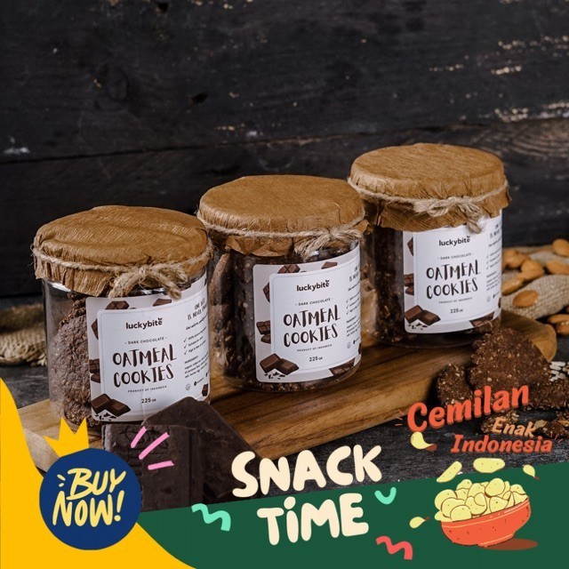 

PROMO SPESIAL Oatmeal Cookies - Dark Choco Almond (225 gr) - LUCKYBITE