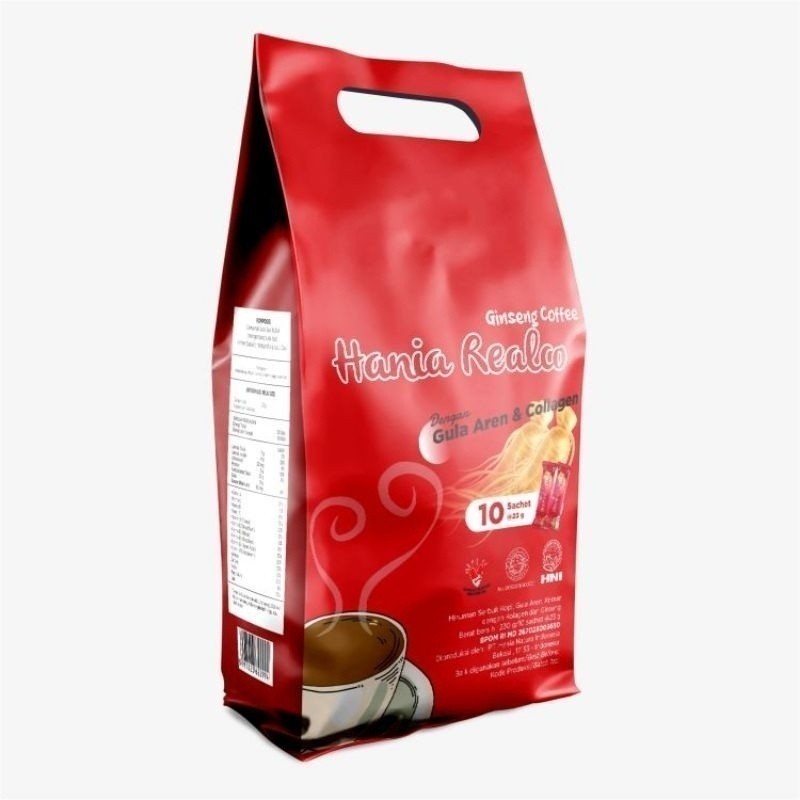 

Realco Ginseng Coffee Hni Hpai Minuman Serbuk Kopi Dengan Kandungan Gula Aren, Krimer. Kolagen dan Ginseng - HSN088
