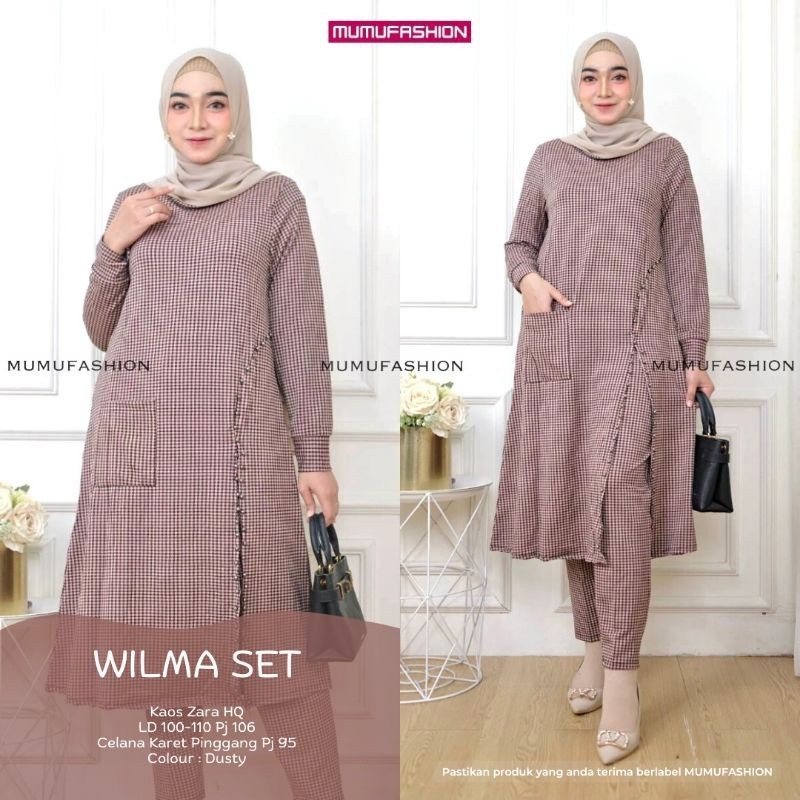 AZRIL - Setelan Celana Muslimah Terbaru Grosir Ori Solo Wilda//Wilma Set by Mumu Fashion Solo
