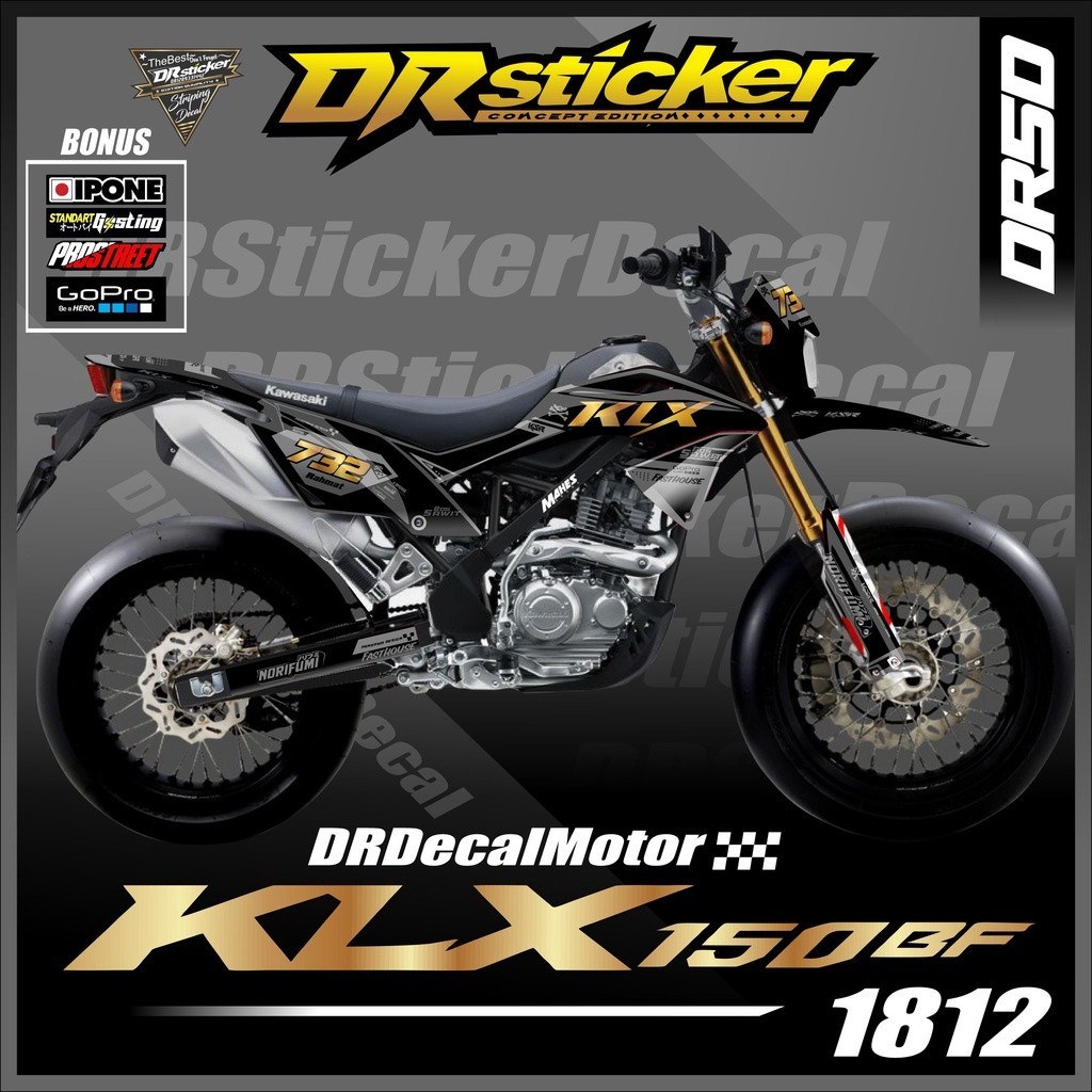 decal stiker klx 150 bf motor cross kawasaki stiker motor trail motor klx kawasaki motor costum stik