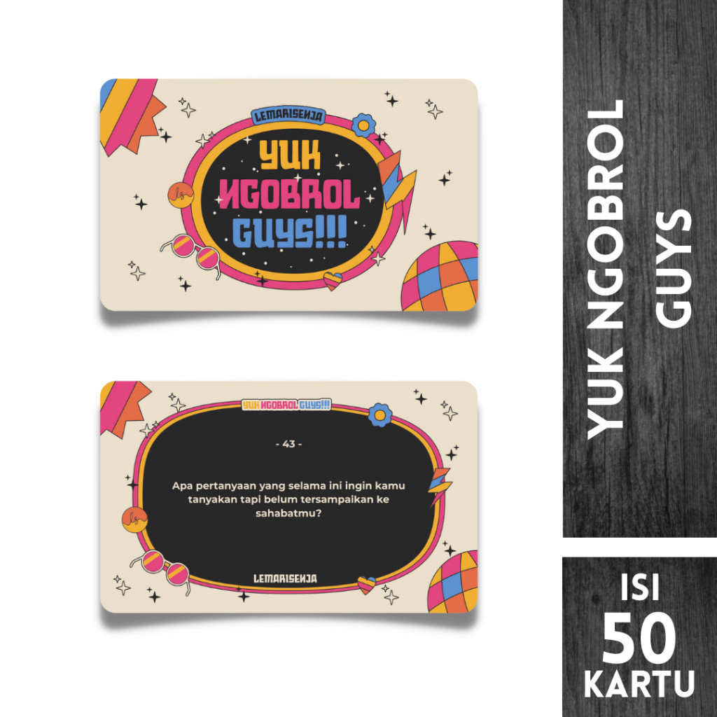 Lemari Senja - Kartu Permainan - Yuk Ngobrol Guys - kartu deep talk bareng teman terdekat card game 