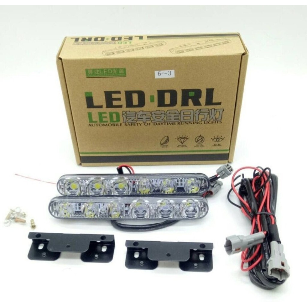 Lampu LED DRL 6 Titik Mobil Toyota Fortuner