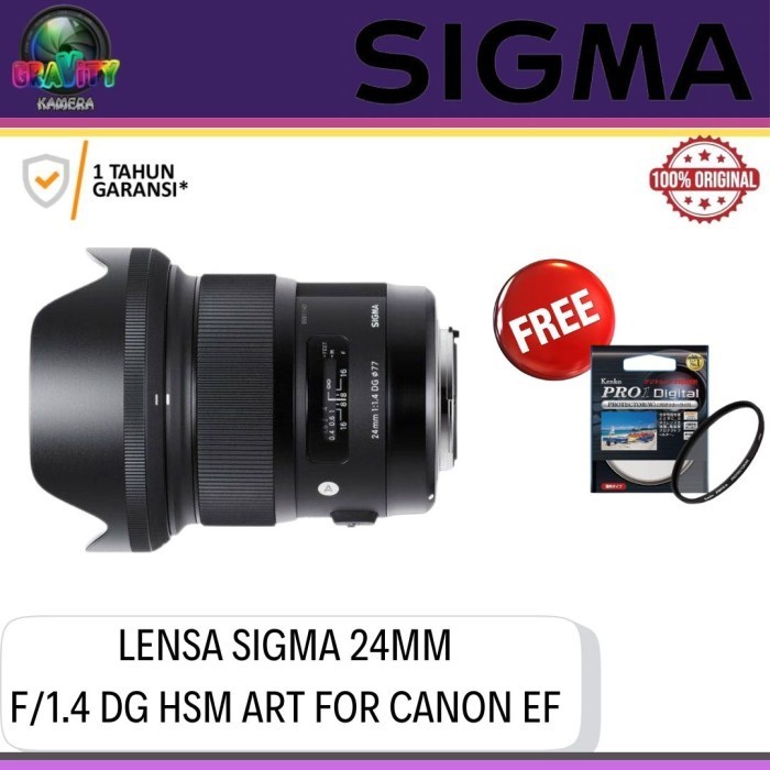 SIGMA 24MM F1.4 DG HSM ART FOR CANON EF / LENSA SIGMA 24MM F1.4 DG HSM