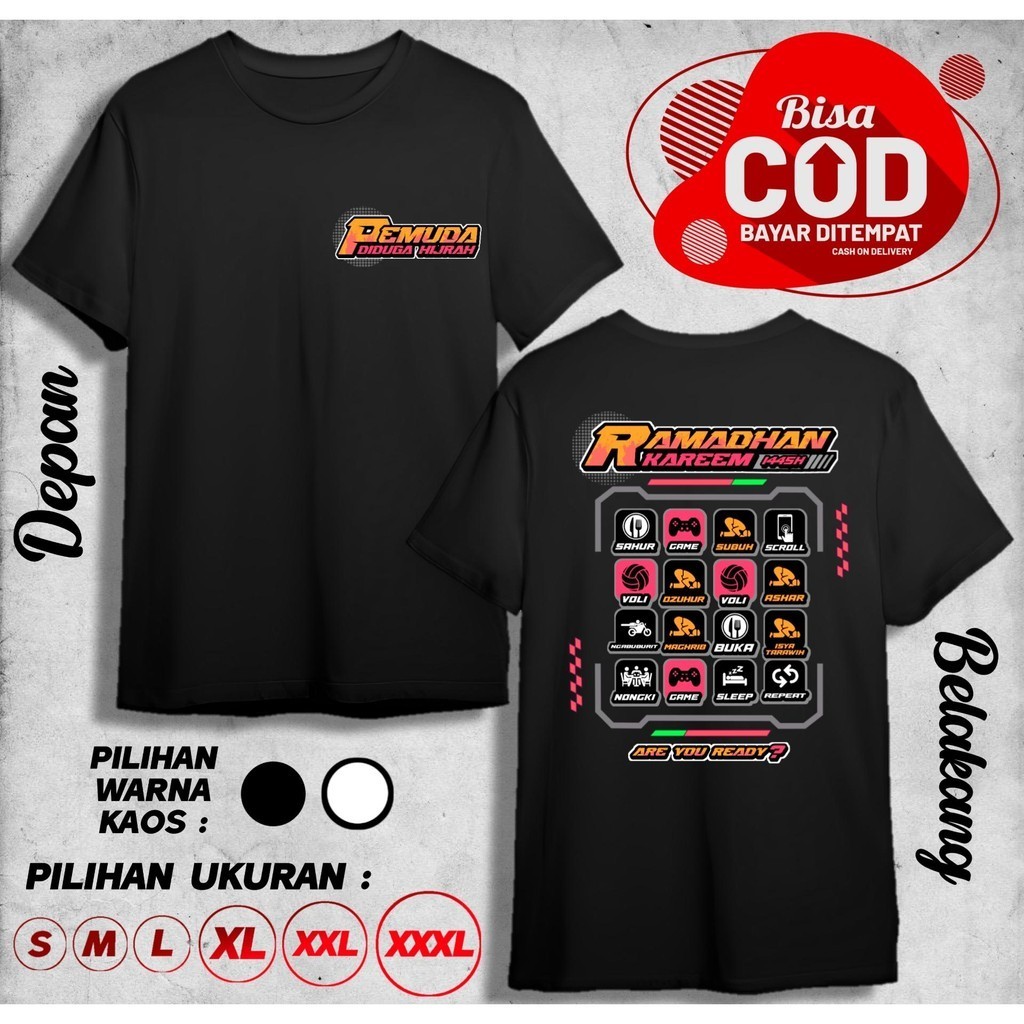 KAOS RAMADHAN KAREEM 1445H VOLI FB BAJU DISTRO COWOK CEWEK