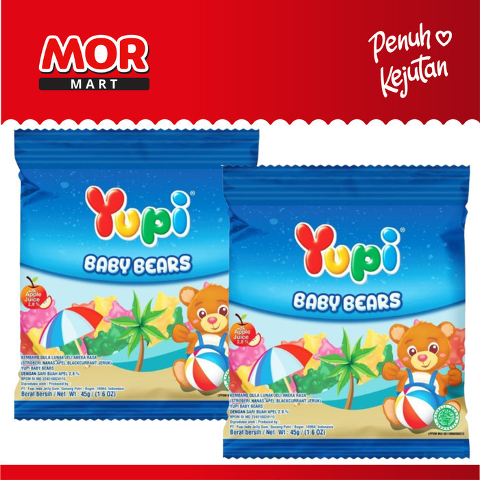 

Beli 2 Lebih Murah - YUPI Gummy Candies Baby Bears 45gr