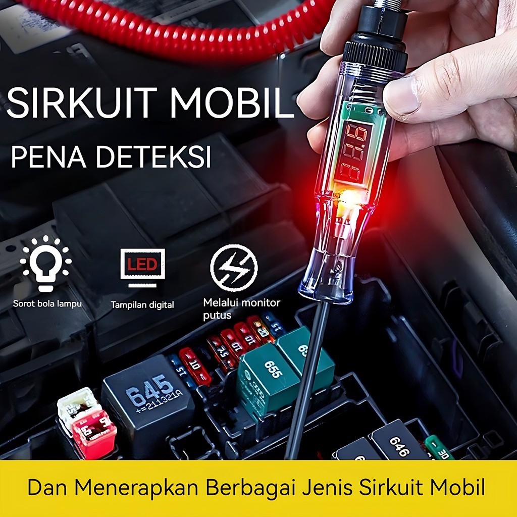 24 volt truck tester / dc display / digital probe / speedometer light / ampere meter / mobil teganga