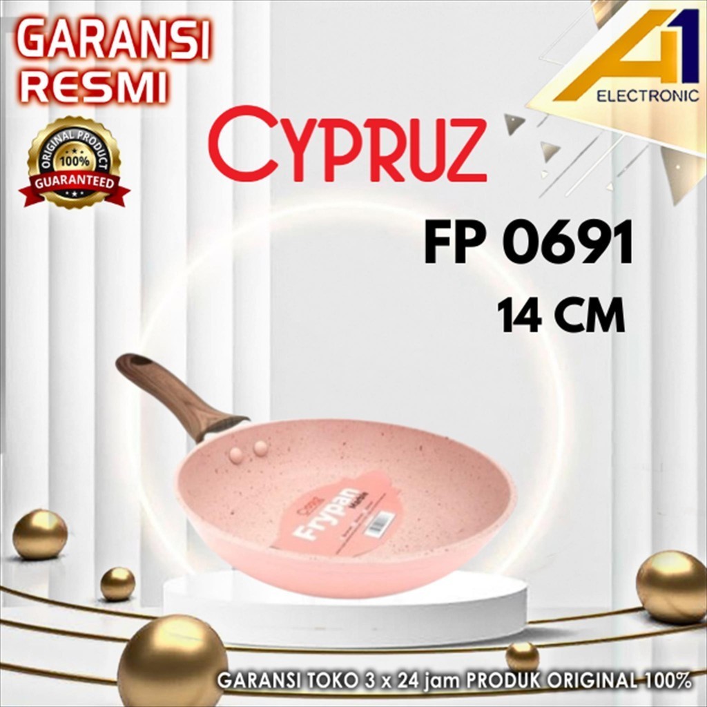 CYPRUZ Frypan FP 0691 / FP0691 Wooden Touch 14 Cm Anti Lengket