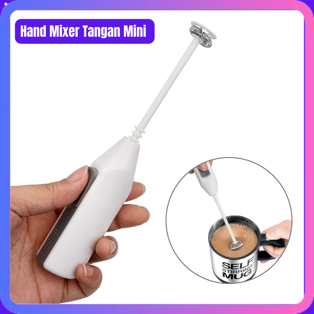 Alat Kocok Telur Elektrik Hand Mixer Tangan Mini Pengocok Telur Kopi Susu Tenaga Baterai Pembuih Sus