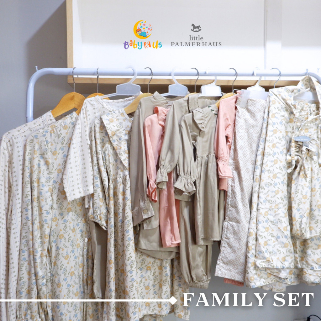 Little Palmerhaus - Sarimbit Keluarga Tan Beige Cream Krem - Rya - Asha / Baju Couple keluarga / Sar