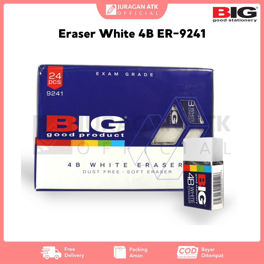 

Eraser White 4B BIG ER-9241/ Penghapus Putih Besar BIG ER-9241