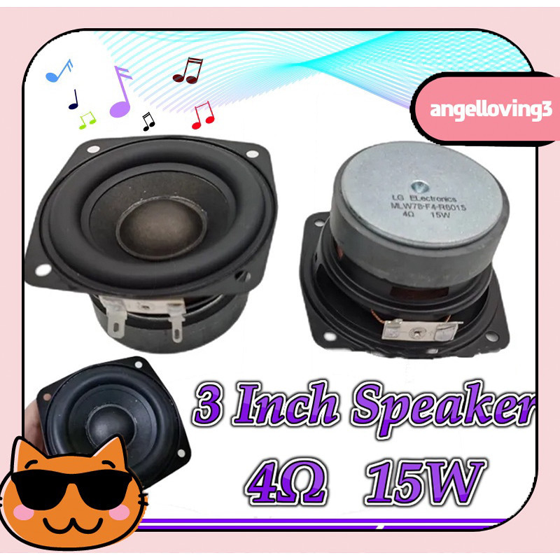 【Aglv】Mini Subwoofer Speaker 3 Inch 15W High Power HIFI Low Bass 3 in Magnet Tebal Karet Besar