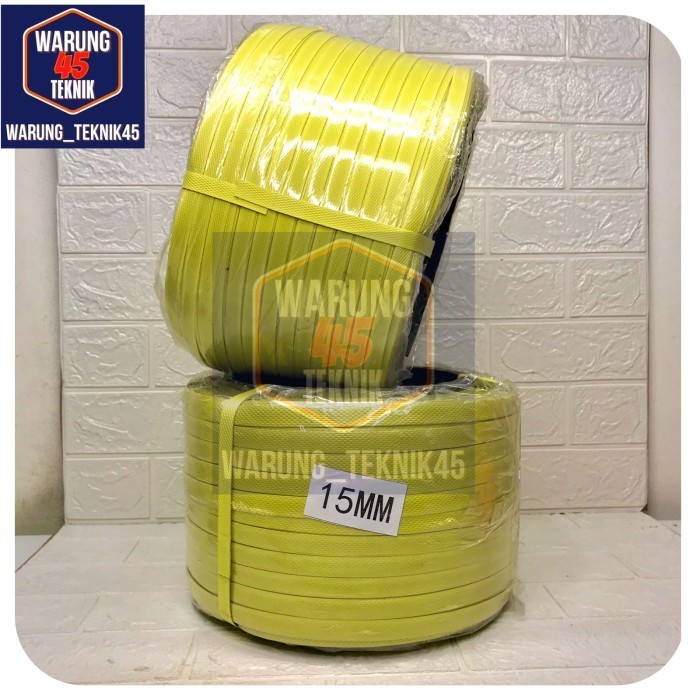 

Tali Straping strapping band plastik 15mm tali packing klam-klem 7Kg - Kuning