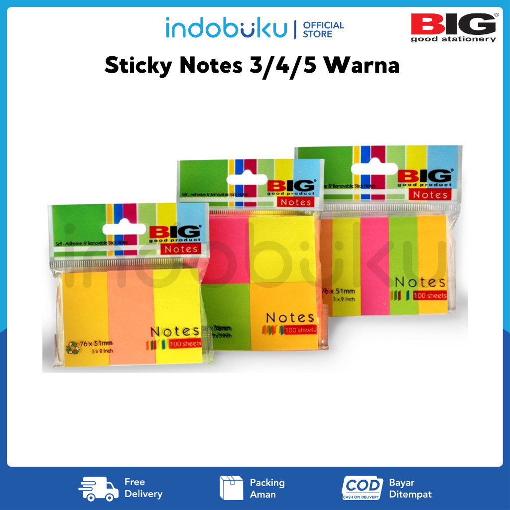 

Sticky Notes BIG 3/4/5 Warna BIG