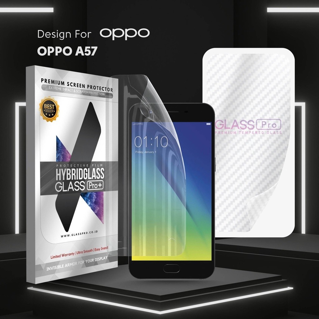 Hybrid Glass Premium Anti Gores Hydrogel Oppo A57 Full Cover Screen Protector Glass Pro Not Tempered