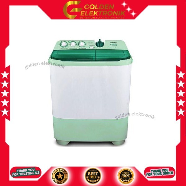 MESIN CUCI SHARP ES-T1070SJ ES-T 1070SJ 1070 SJ 9KG 2 TABUNG AQUA MAGIC