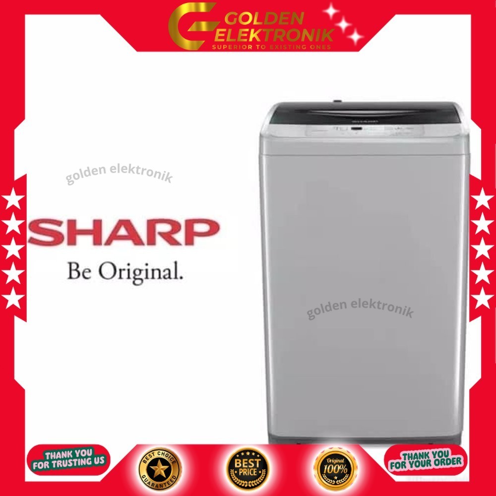 MESIN CUCI SHARP 1 TABUNG ESF-950P-GY ESF-950 P-GY 950P-GY 950 P-GY 7 KG TOP LOADING