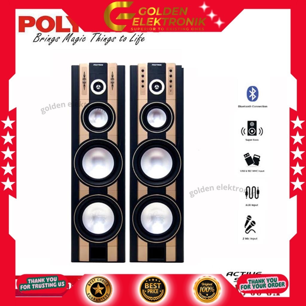 SPEAKER POLYTRON ACTIVE PAS 69 AKTIF bloetooth mikrofon usb MP3 radio elektronik
