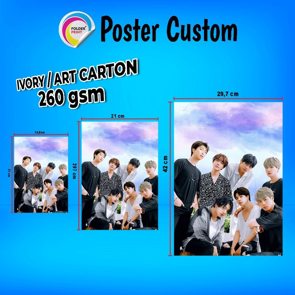 

Cetak Poster Custom A3 Glossy Art Karton 260 Gram Gambar Tidak Pecah