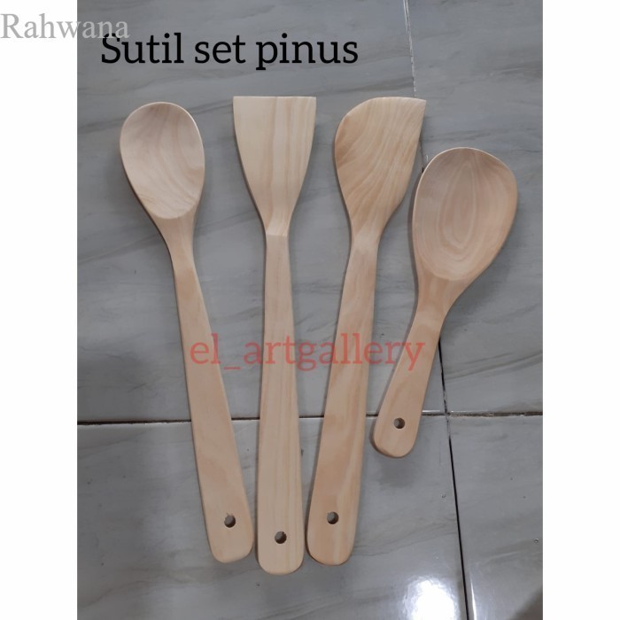 

Sutil Set Pinus + centong Isi 4 pcs antik