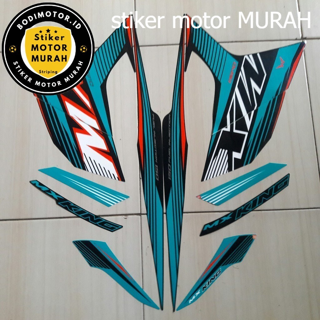 Striping stiker motor yamaha jupiter mx king 2022 hitam tosca