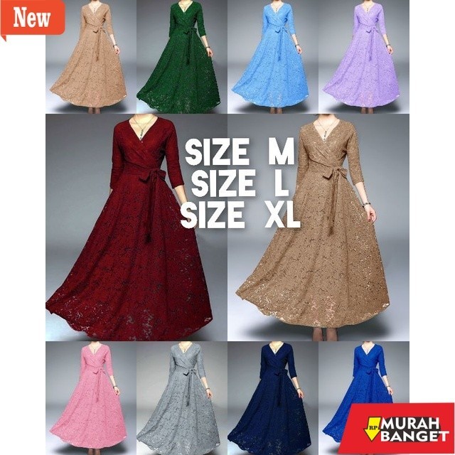 Gamis pesta- LONGDRESS BRUKAT CANTIK MURAH / DRESS PESTA PANJANG WANITA / MX ICHA - dr/lily - 17/ dr