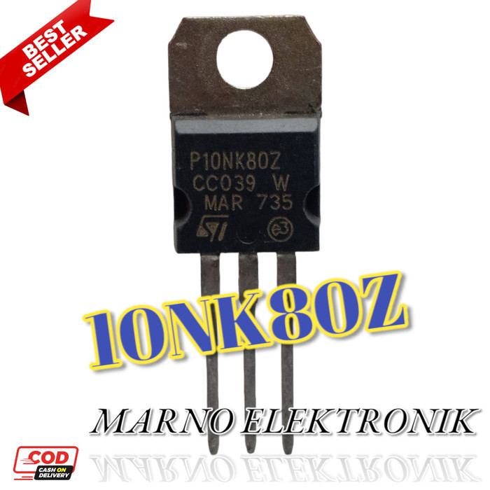 IC TR TRANSISTOR 10NK80Z 10NK80 ASLI ORIGINAL ORI -BB12