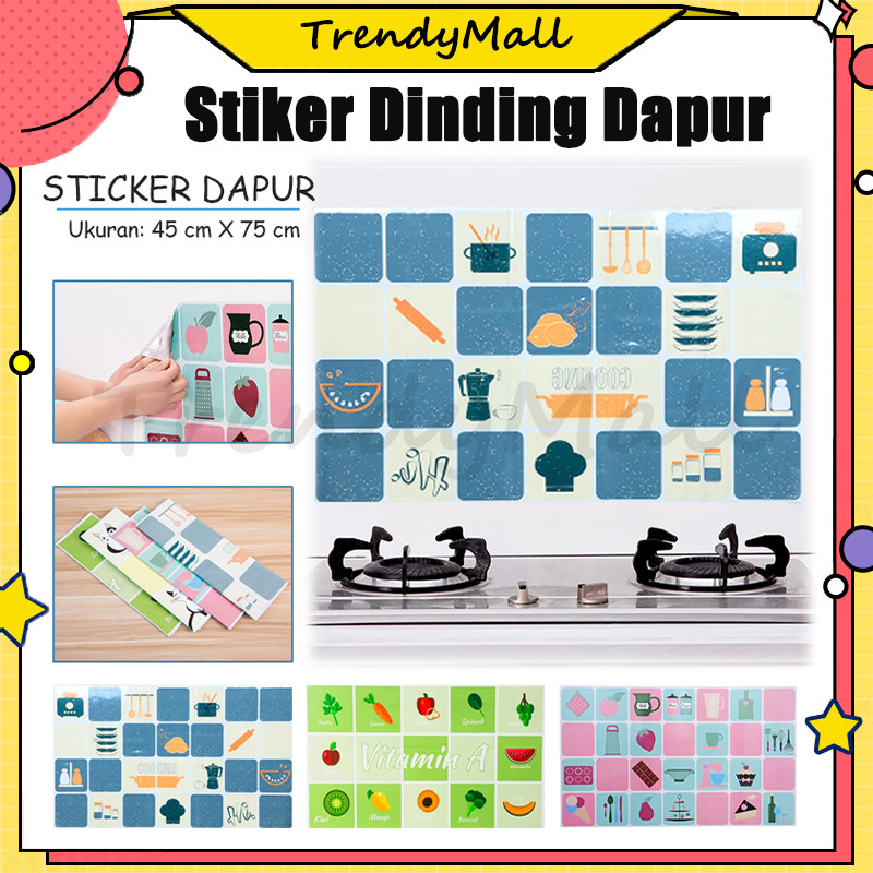 Kitchen Wall Sticker/Wallpaper Sticker Dapur Anti Air/wall sticker kitchen/Wallpaper Dapur Wall Stic
