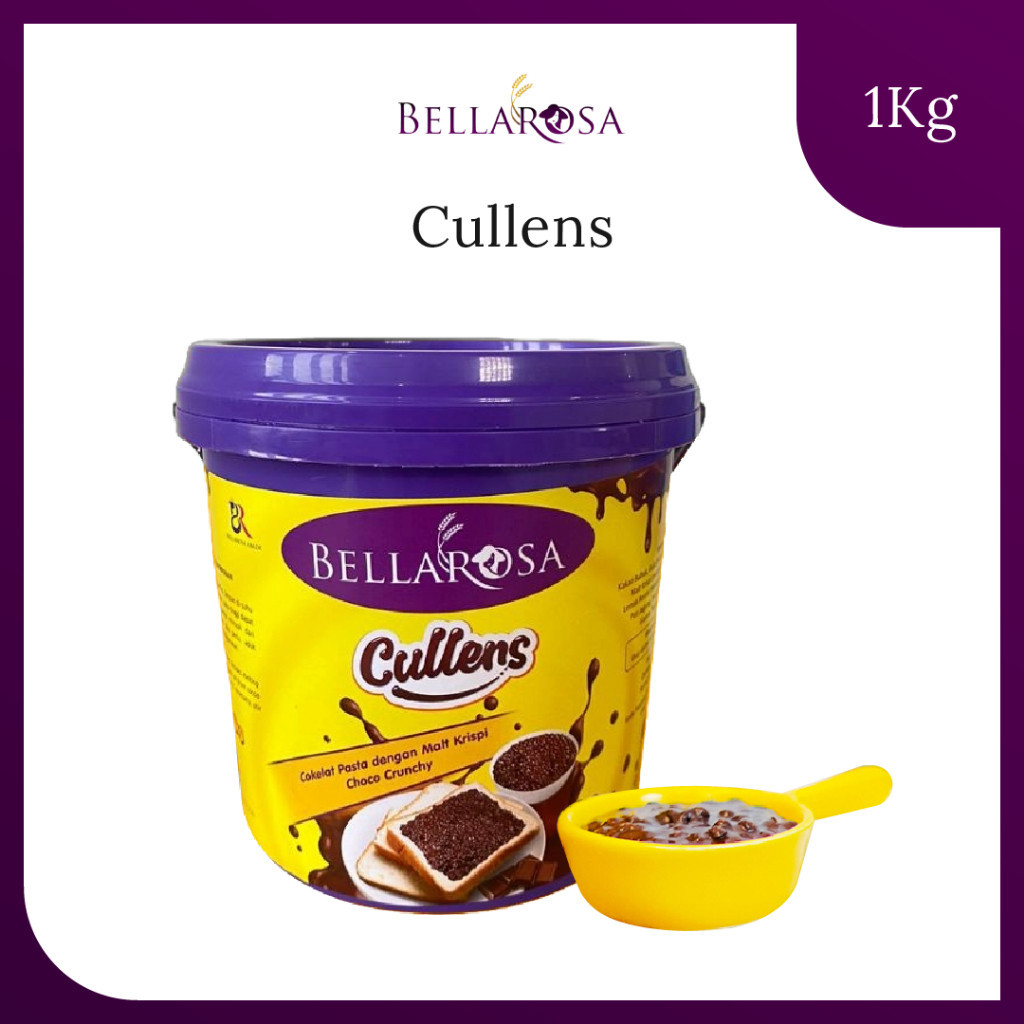 

BELLAROSA Selai Roti Coklat Cullens Choco Pasta Crunchy Snack Manis Toping Roti Donut Pancake 1KG Paket 1 Jar Terlaris