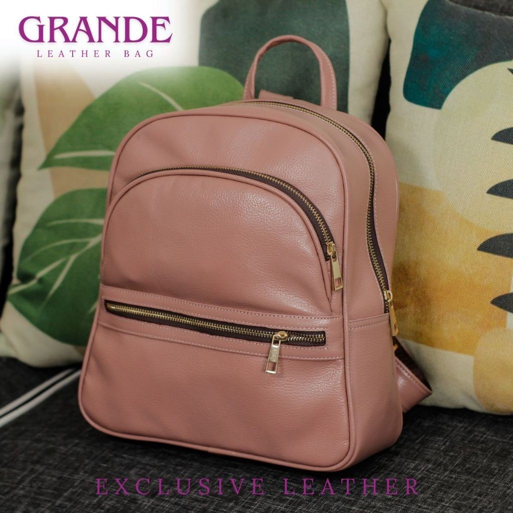 [VALQO] GRANDE Tas Ransel Wanita Kulit Sapi Tas Punggung Backpack Rangsel Wanita