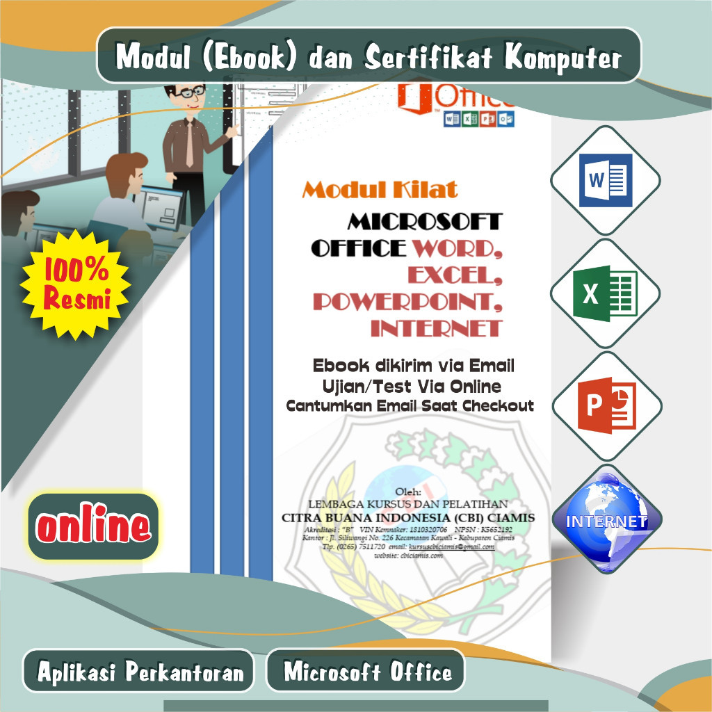 TRAINING KOMPUTER SERTIFIKAT RESMI OFFICE DAN INTERNET ONLINE