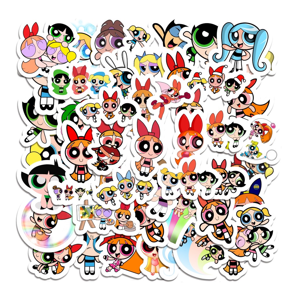 

COD 50 Pcs Stiker The Powerpuff Girls Lucu Anti Air Untuk Dekorasi Notebook Sepeda Skateboard Handphone