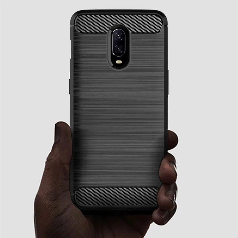 New Phone case Oneplus 6T 1+6t Phone Oneplus6t One Plus 6t Back coverCarbon Fiber Texture TPU Case H