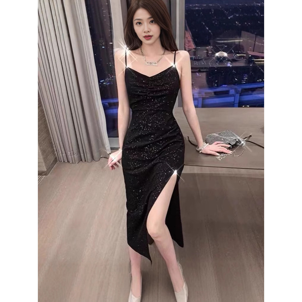 Gaun Panjang Hitam Korea Terbaru